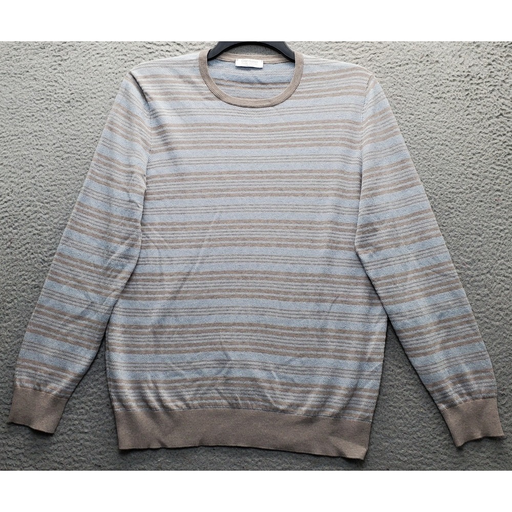 Gran Sasso Sweater Mens XL(52) Multicolor Striped Long Sleeve Crew Neck Pullover